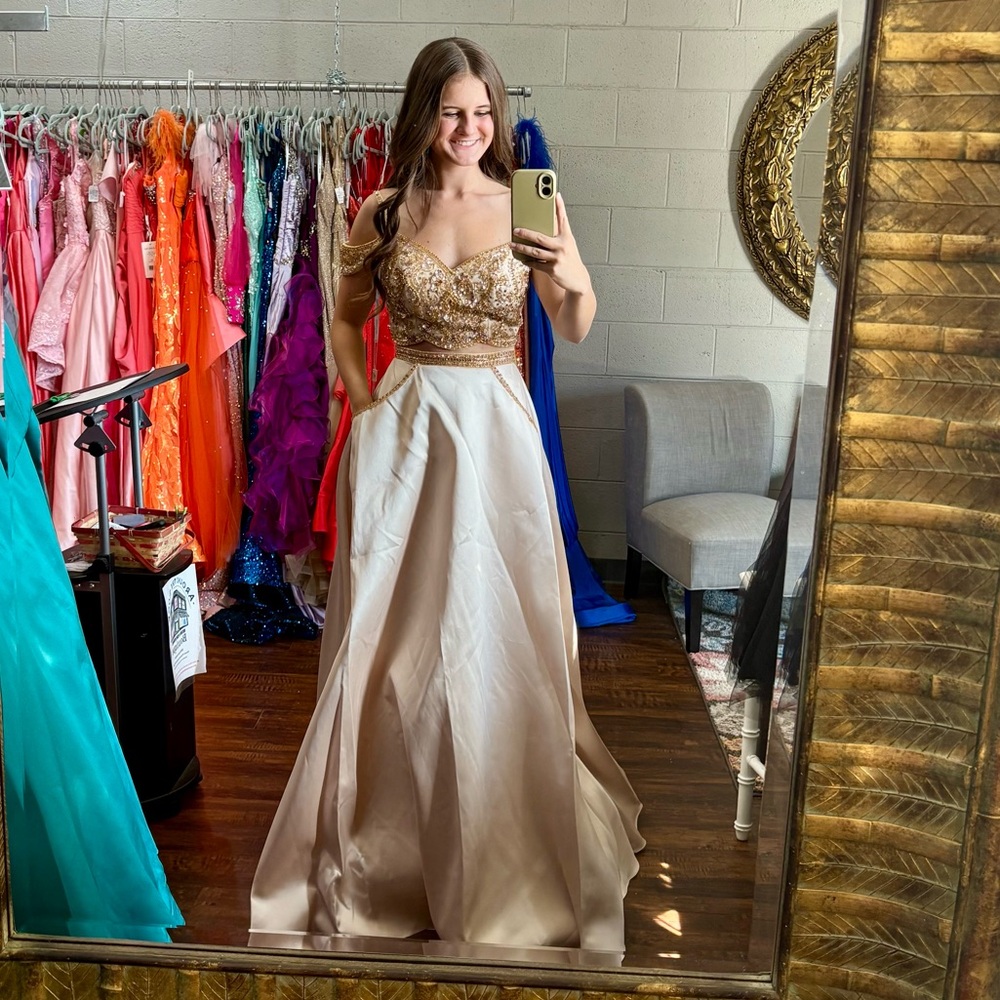Elegant Gold Gown